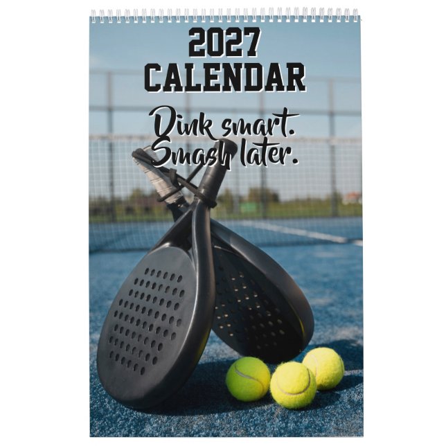 Calendrier 2027 Pickleball Citations Drôles Dink P (Protection)