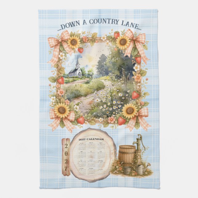 Calendrier 2027 Serviette Descendre une route de c (Vertical)
