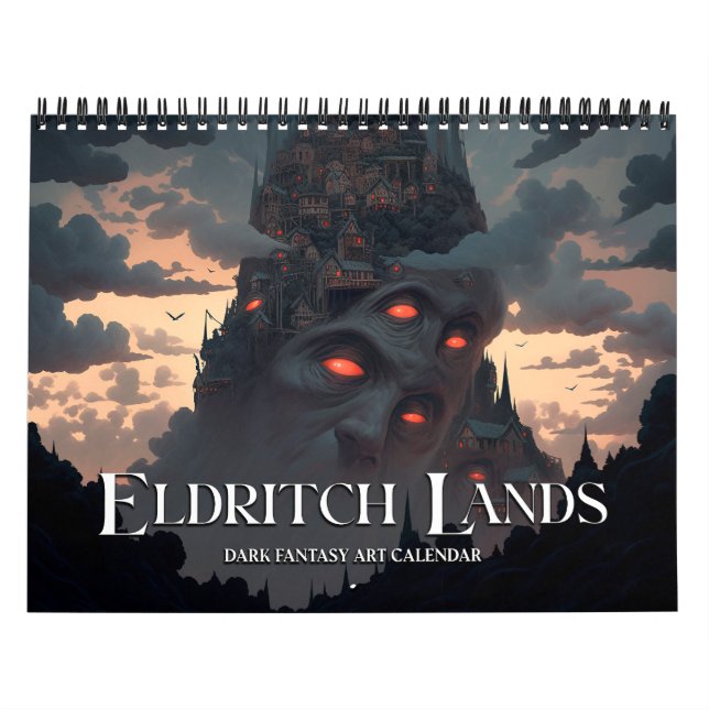 Calendrier 2027 Terres Eldritch 6 Art Fantastique Sombre Horr (Protection)