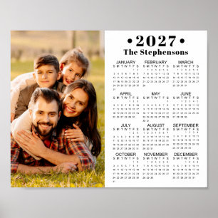 Calendrier 2027 Une Photo Affiche Personnalisée