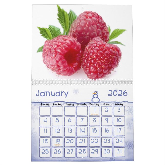 Calendrier 23 de fruit et de nourriture (Jan 2026)