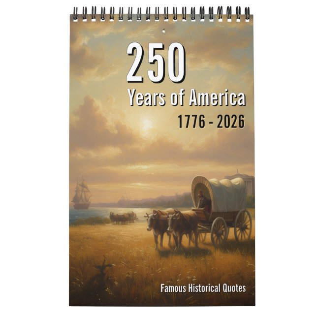 Calendrier 250 Years of America Calendar, American History (Protection)
