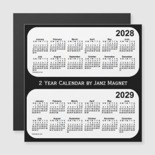 Calendrier 2 ans noir et blanc 2028-2029 de Janz