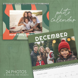 Calendrier 2 Photos Par Mois Art Abstrait Organique Moderne