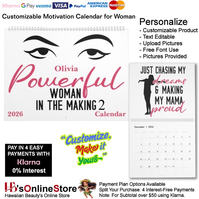 Calendrier 2 Powerful Woman in The Making Motivation Goals (2 Powerful Woman in The Making Motivation Goals Calendar.)