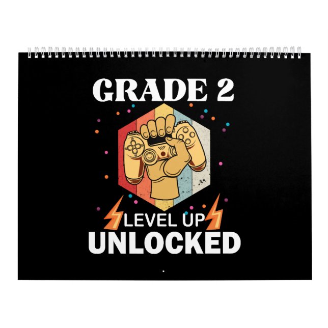 Calendrier 2nd Grade Unlocked Level Up Back To School First (Protection)
