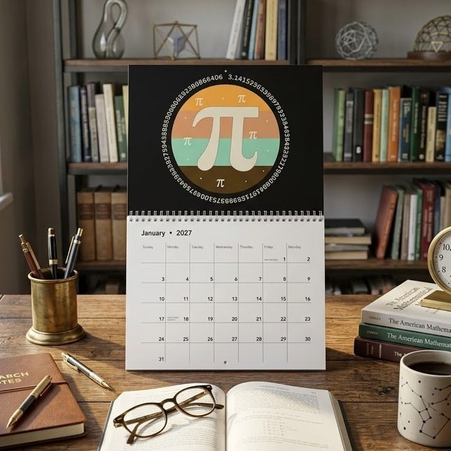 Calendrier 3.14 Conception de la Journée nationale Pi - Idée  (Créateur téléchargé)