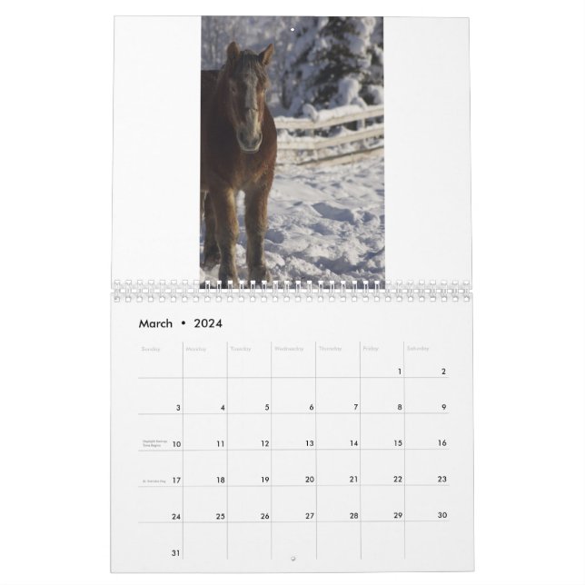 Calendrier #3 de chevaux de trait