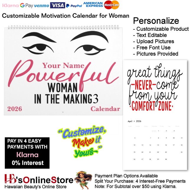 Calendrier 3 Powerful Woman in The Making Motivation Goals (3 Powerful Woman in The Making Motivation Goals Calendar.)