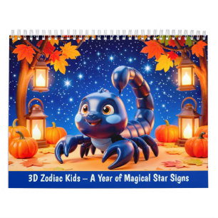 Calendrier 3D Zodiaque Enfants – Une année de signes de star