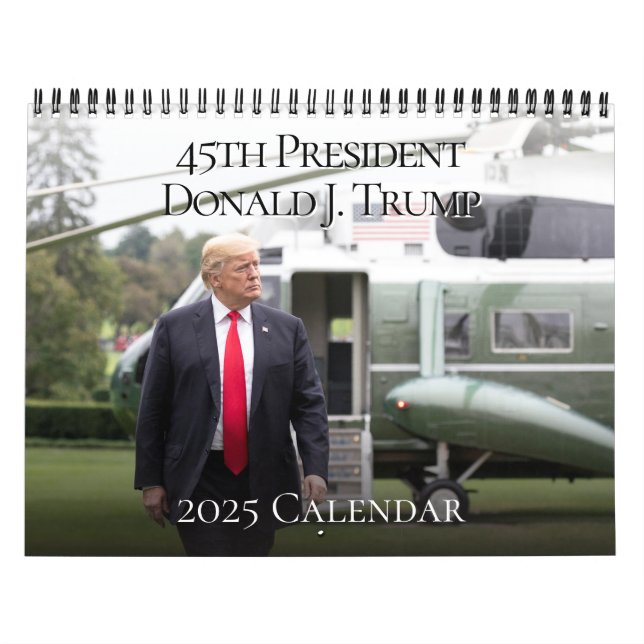 Calendrier 45ème Président Donald J Trump 2025 Photo (Protection)