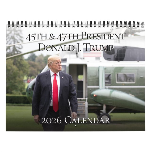 Calendrier 45ème Président Donald J Trump 2025 Photo (Protection)