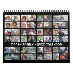Calendrier 48 Photo - Simple moderne Famille Photo personnali