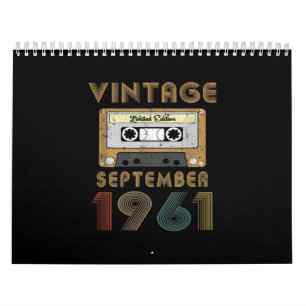Calendrier 60 Ans - Vintage Fabriqué En Septembre 1961 60e