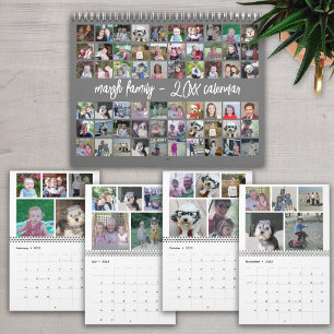 Calendrier 60 Photo - Custom Modern Family Modèle Grey 2023