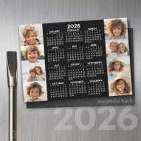 Calendrier - 8 Photos - Magnet noir blanc de base