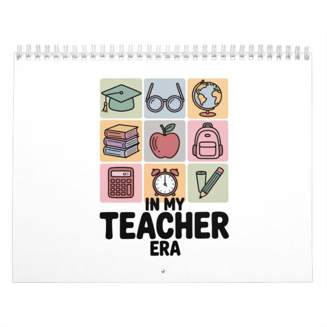 Calendrier À l'ère de mon professeur, vie d'enseignant en mat (Protection)