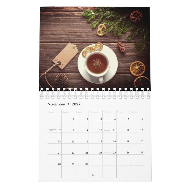 Calendrier A simple life calendar, rustic and simple calendar (Nov 2027)