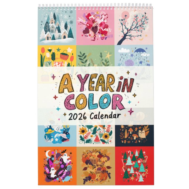 Calendrier A Year in Color 2026 Wall (Protection)