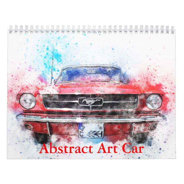Calendrier Abstract Art Car Calendar (Protection)