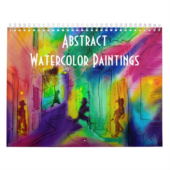 Calendrier Abstrait de peinture aquarelle (Protection)