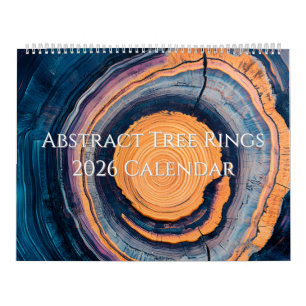 Calendrier Abstrait des Cernes d'Arbre 2026