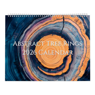 Calendrier Abstrait des Cernes d'Arbre 2026