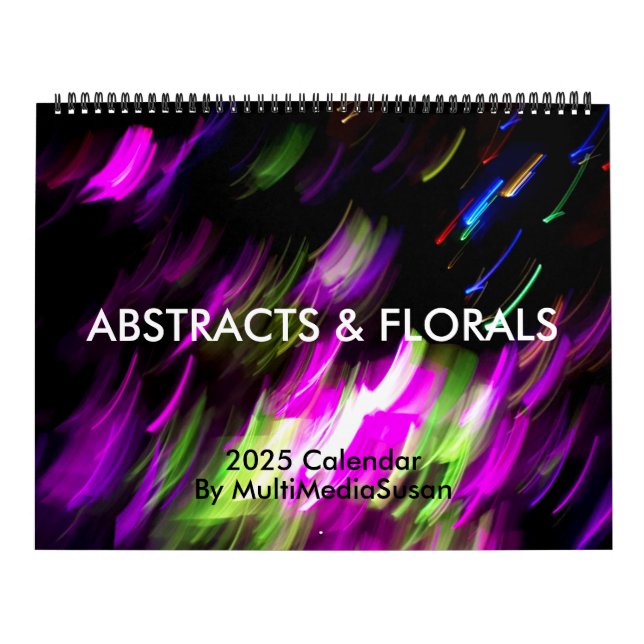 Calendrier Abstrait et floral 2025 - MultiMediaSus (Protection)