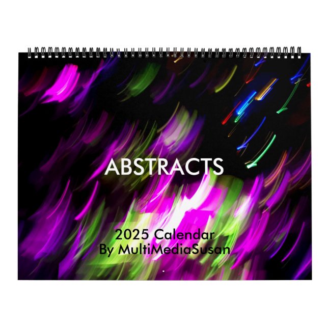 Calendrier Abstrait et floral 2025 - MultiMediaSus (Protection)