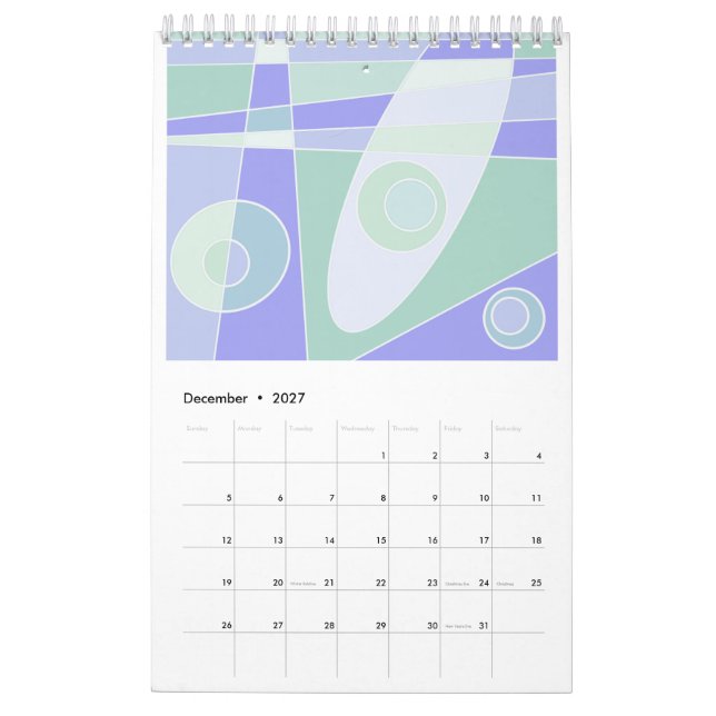 Calendrier Abstrait Surf 2023 (Dec 2027)