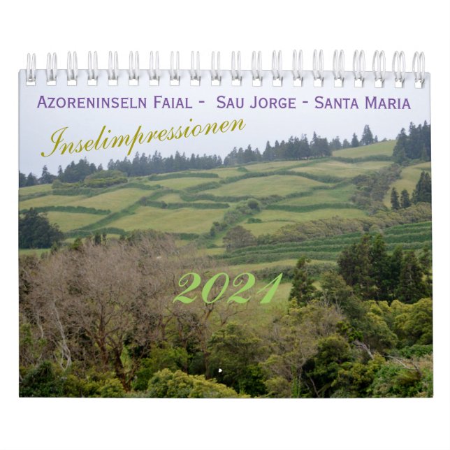 Calendrier Açores pour vacances (Protection)