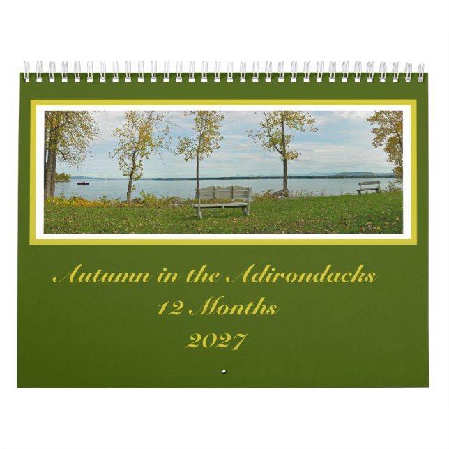 Calendrier Adirondack Couleurs d'Automne 12 Mois (Protection)