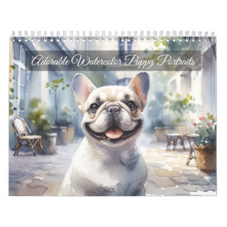 Calendrier Adorables Portraits de Chien à l'Aquarelle (12 Moi