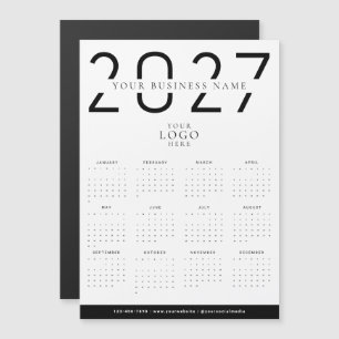 Calendrier affaires moderne minimal 2027 Logo Magn