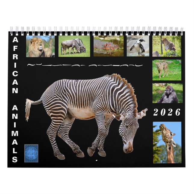 Calendrier African animals 12 month calendar (Protection)