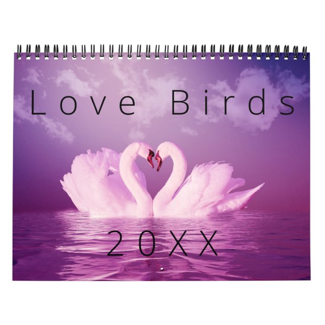 Calendrier Aimer Swans Belle collection de photos Inséparable (Protection)