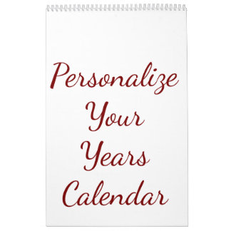 Calendrier Ajoutez votre propre design page unique moyenne