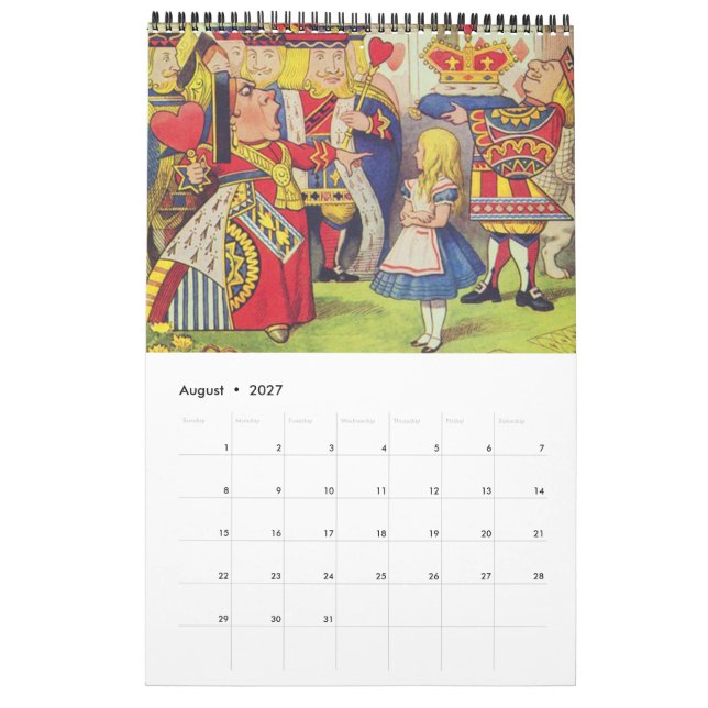 Calendrier Alice au pays des merveilles (Aug 2027)