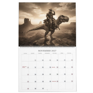 Calendrier Alien Cowboy Dinosaure Weird West