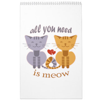 Calendrier All you need is meow Valentine cats