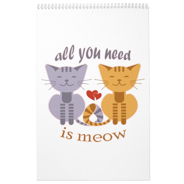Calendrier All you need is meow Valentine cats (Protection)
