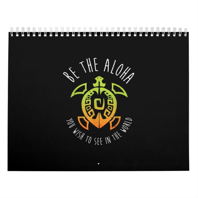 Calendrier Aloha Tortue Hawaii (Protection)