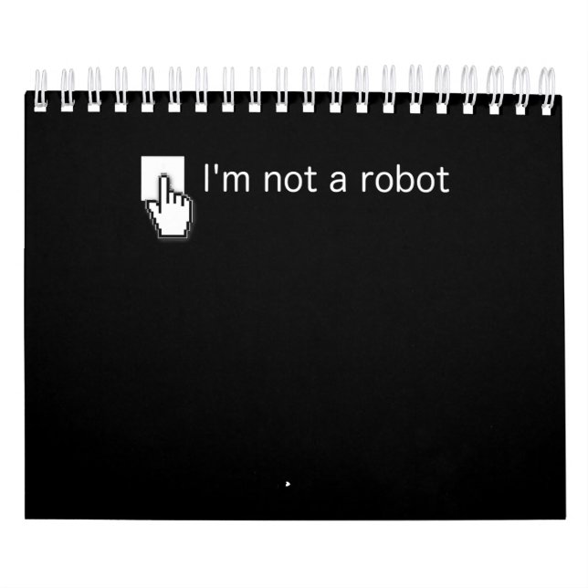 Calendrier Am Not Robot Funny Computer Programmer Geek Cadeau (Protection)