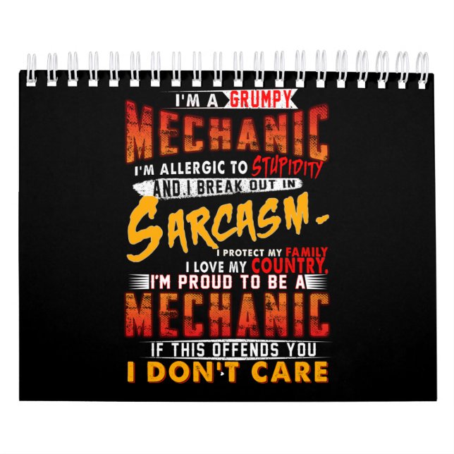 Calendrier Amateurs mécaniques| Je suis un sarcasme mécanique (Protection)