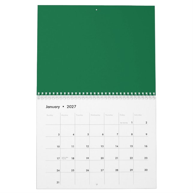 Calendrier Améliorez votre conception Web avec un Arrière - p (Jan 2027)