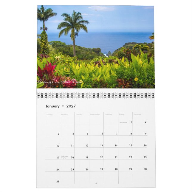 Calendrier américain de paysages (Jan 2027)