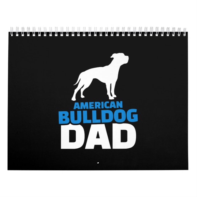 Calendrier American Bulldog Dad Cadeau Premium pour Bulldog L (Protection)