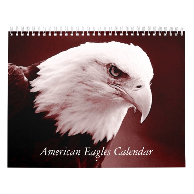 Calendrier American Eagles - Oiseaux & Animaux Art (Protection)