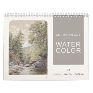 Calendrier American Fine Art Watercolor Lakes Rivers Creevers