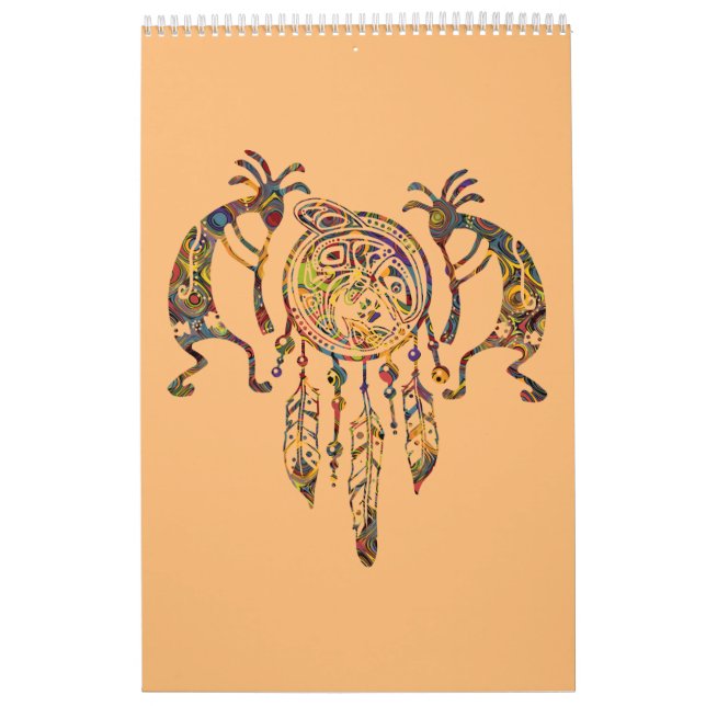 Calendrier Amérindien Kokopelli Whale Dreamcatcher 2 (Protection)